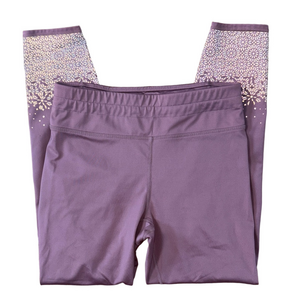 Fabletics Mauve Patterned Leggings Ultra Cool Size Small